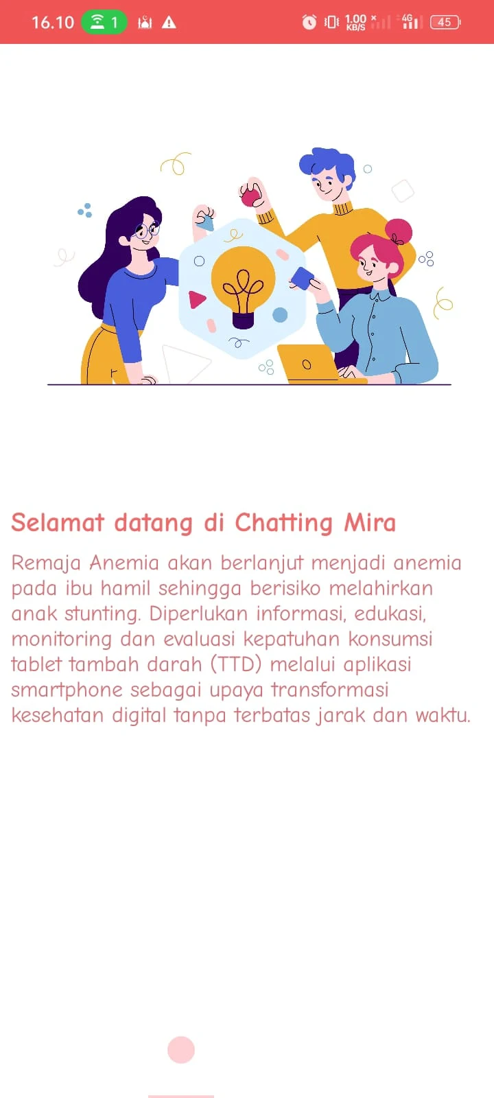 Screenshot of Chatting Mira