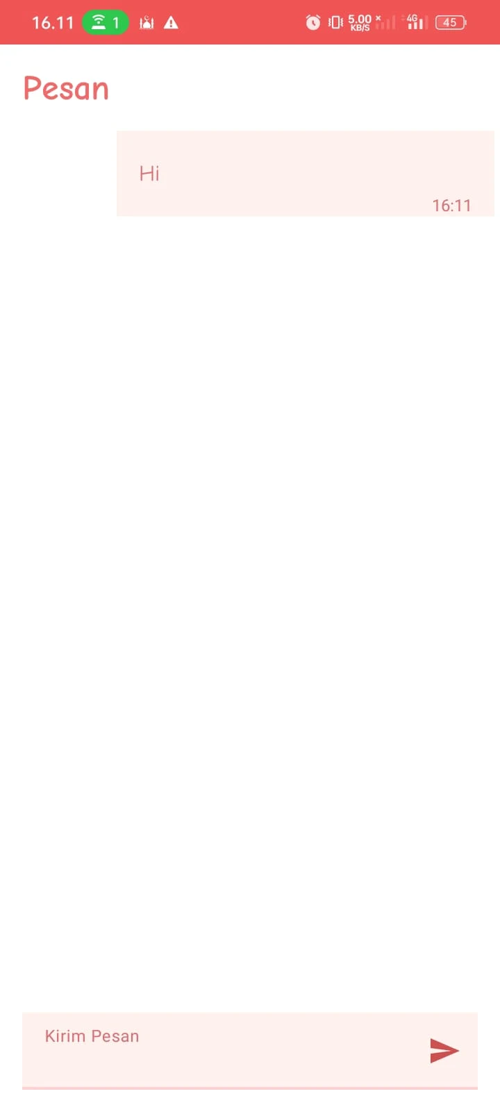 Screenshot of Chatting Mira