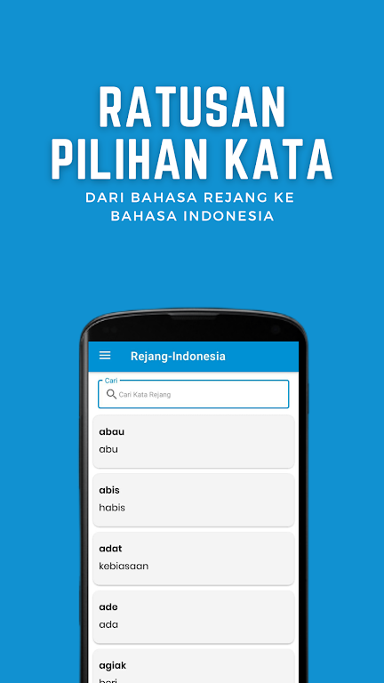Screenshot of Kamus Digital Bahasa Rejang