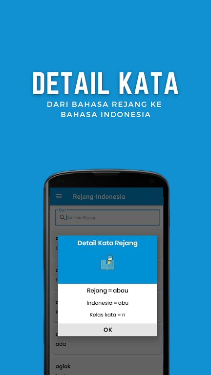 Screenshot of Kamus Digital Bahasa Rejang